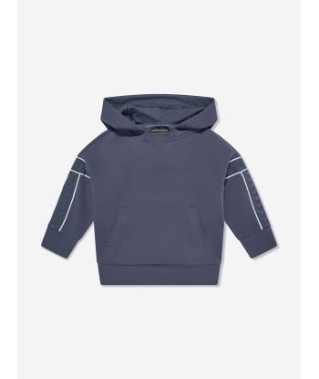 Emporio Armani Boys Logo Hoodie in Blue 2024