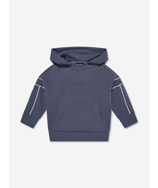 Emporio Armani Boys Logo Hoodie in Blue 2024