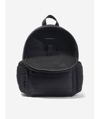 Emporio Armani Boys Logo Backpack in Navy (37cm) brillant des détails fins