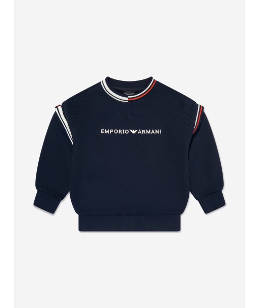 Emporio Armani Boys Logo Sweatshirt in Navy Pour