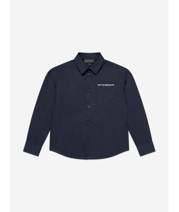 Emporio Armani Boys Logo Shirt in Navy Comparez plus de prix