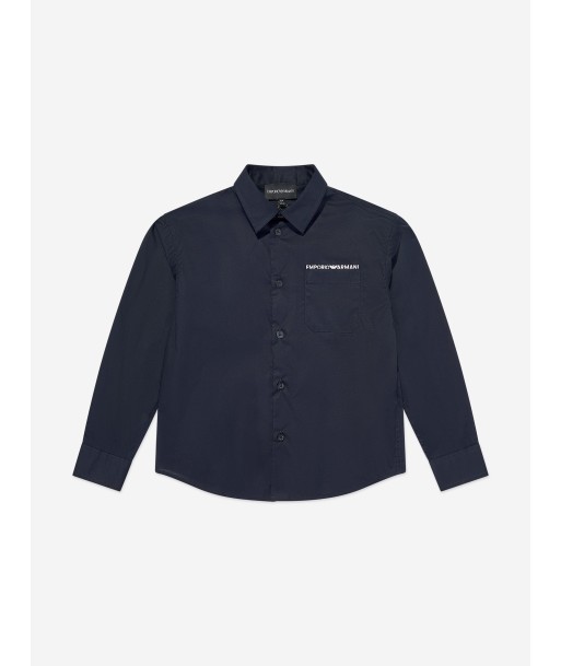 Emporio Armani Boys Logo Shirt in Navy Comparez plus de prix