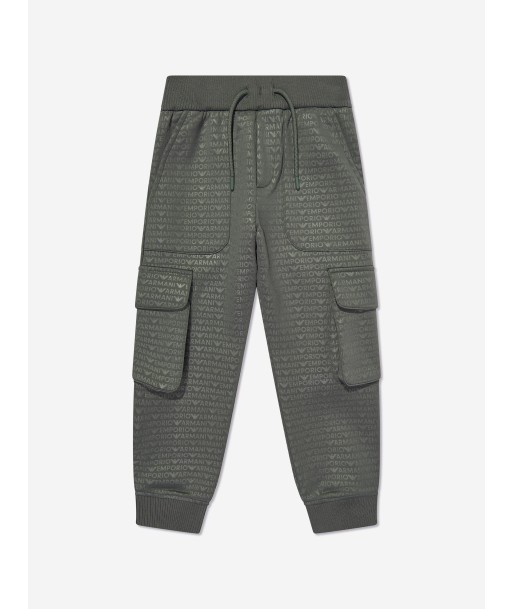 Emporio Armani Boys Cargo Joggers in Green à prix réduit toute l'année