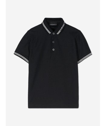 Emporio Armani Boys Logo Polo Shirt in Navy livraison gratuite