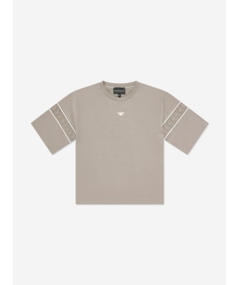 Emporio Armani Boys Logo T-Shirt in Beige 2024