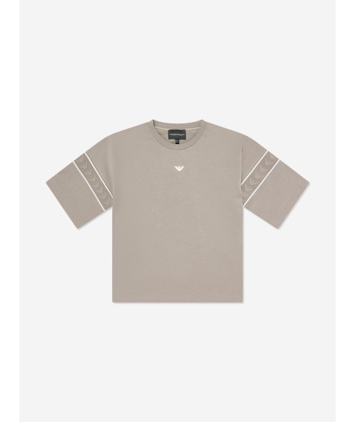 Emporio Armani Boys Logo T-Shirt in Beige 2024