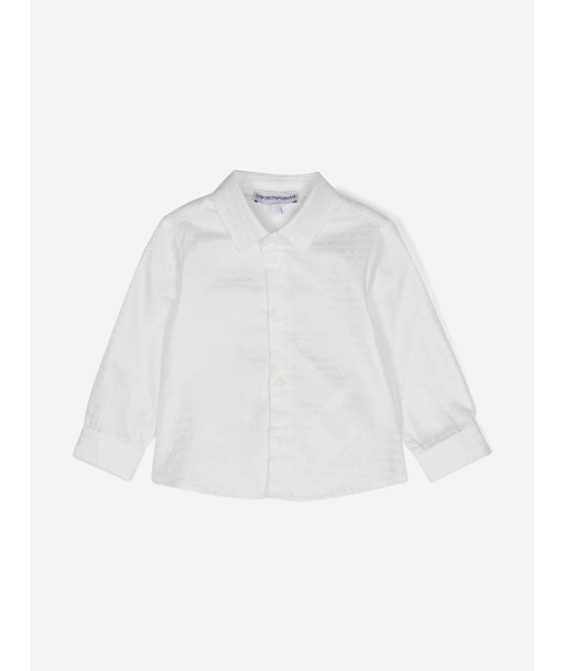 Emporio Armani Baby Boys Logo Shirt in Ivory Vous souhaitez 