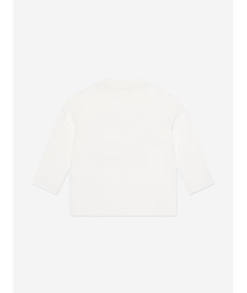 Emporio Armani Boys Long Sleeve T-Shirt in White meilleur choix