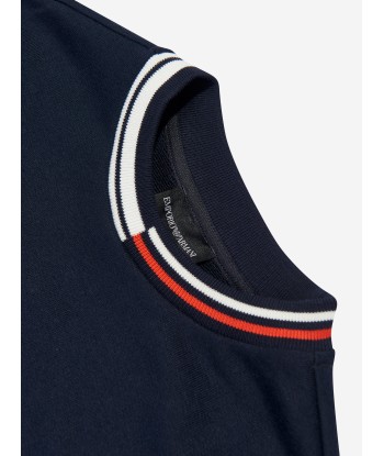 Emporio Armani Boys Logo Sweatshirt in Navy Pour