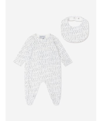 Emporio Armani Baby Boys Babygrow Gift Set in Blue france