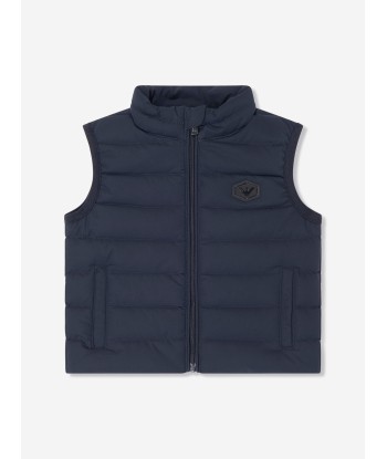 Emporio Armani Baby Boys Down Padded Gilet in Navy Amélioration de cerveau avec