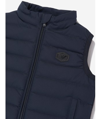 Emporio Armani Baby Boys Down Padded Gilet in Navy Amélioration de cerveau avec