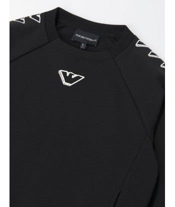 Emporio Armani Boys Logo Sweatshirt in Black Les magasins à Paris et en Île-de-France