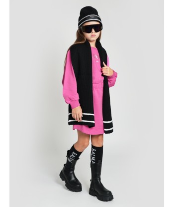 Balmain Girls Logo Sweater Dress in Pink Amélioration de cerveau avec