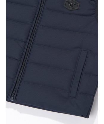 Emporio Armani Baby Boys Down Padded Gilet in Navy Amélioration de cerveau avec