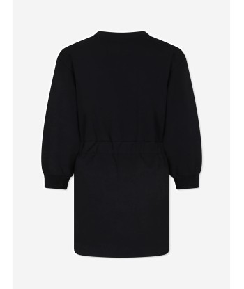 Balmain Girls Logo Sweater Dress in Black Livraison rapide