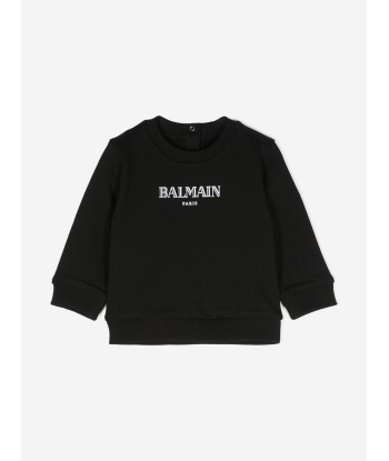 Balmain Baby Paris Logo Sweatshirt in Black Véritable concentré