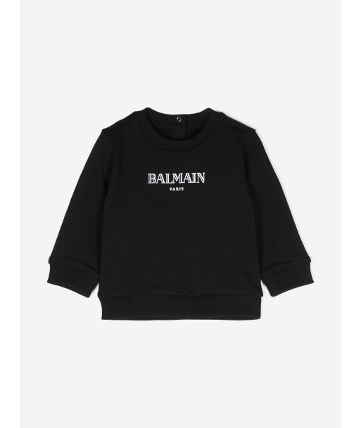 Balmain Baby Paris Logo Sweatshirt in Black Véritable concentré