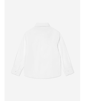 Balmain Boys Logo Collar Shirt in White france