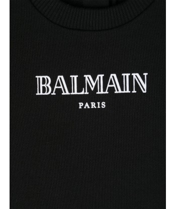 Balmain Baby Paris Logo Sweatshirt in Black Véritable concentré