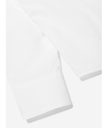 Balmain Boys Logo Collar Shirt in White france