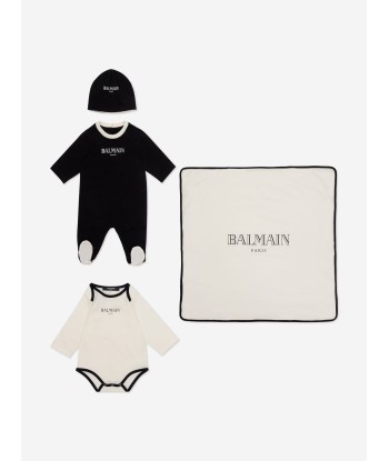 Balmain Baby Logo Gift Set in Ivory Toutes les collections ici