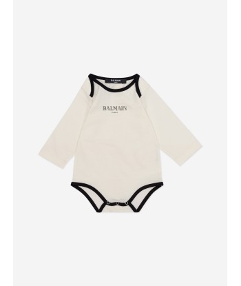 Balmain Baby Logo Gift Set in Ivory Toutes les collections ici