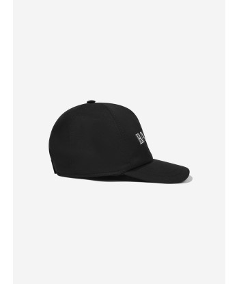 Balmain Kids Paris Logo Cap in Black en linge