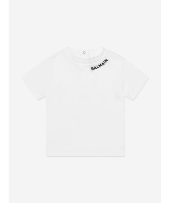 Balmain Baby Logo T-Shirt in White 2024