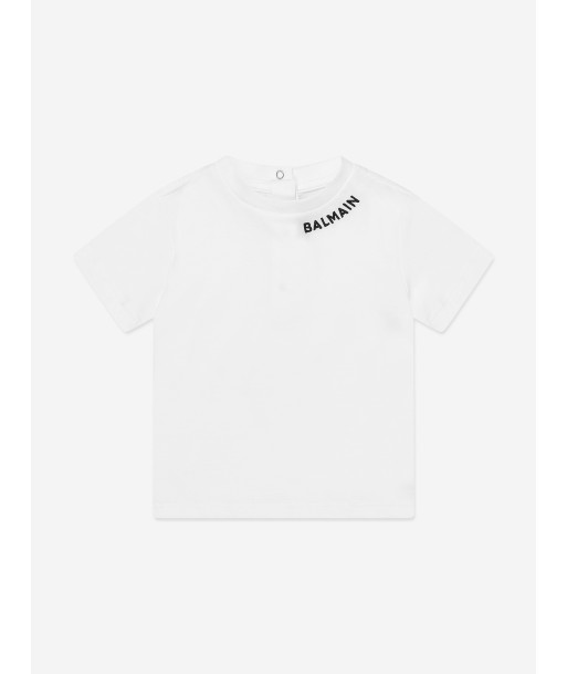 Balmain Baby Logo T-Shirt in White 2024