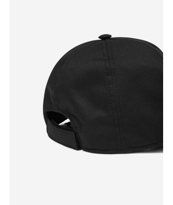 Balmain Kids Paris Logo Cap in Black en linge