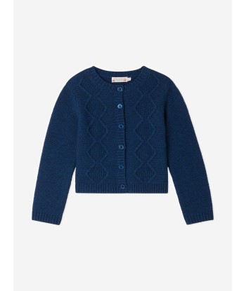 Bonpoint Girls Toscane Cardigan in Blue hantent personnes