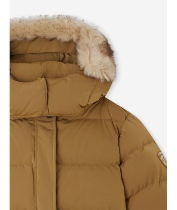 Bonpoint Girls Goldie Puffer Jacket in Brown 2024