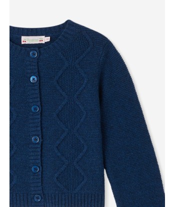 Bonpoint Girls Toscane Cardigan in Blue hantent personnes