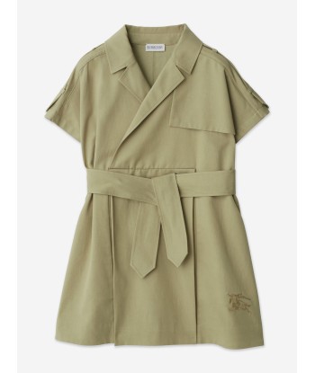 Burberry Girls Chloe Trench Dress in Green les ctes