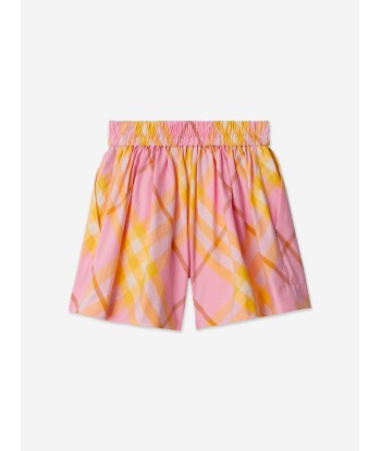 Burberry Girls Marcy Check Shorts in Pink ou a consommer sur place