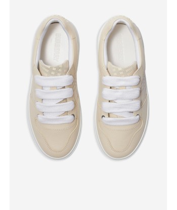 Burberry Kids Noah Trainers in Beige pas cher