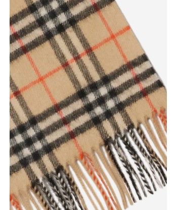 Burberry Kids Check Cashmere Scarf in Beige livraison gratuite