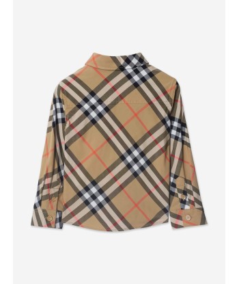 Burberry Baby Boys Qwen Long Sleeve Check Shirt in Beige Par le système avancé 