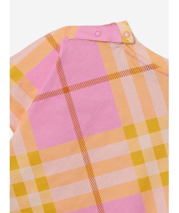 Burberry Baby Girls Mini Lilia Check T-Shirt in Pink Venez acheter