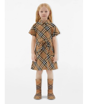 Burberry Girls Giulietta Check Dress in Beige le concept de la Pate a emporter 