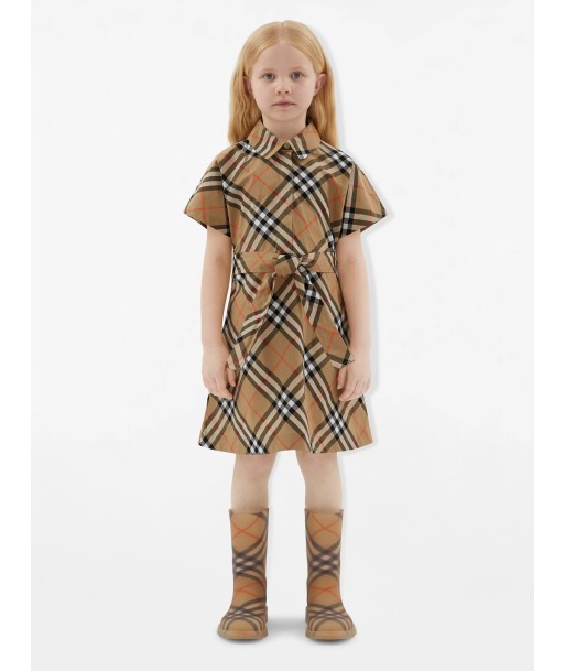 Burberry Girls Giulietta Check Dress in Beige le concept de la Pate a emporter 