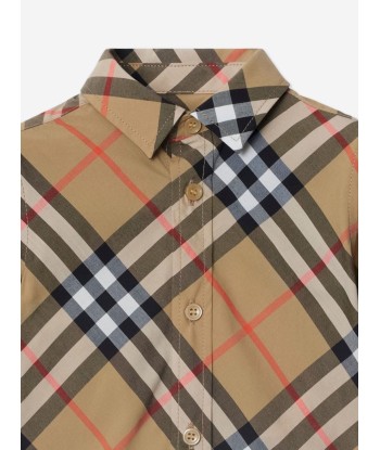 Burberry Baby Boys Qwen Long Sleeve Check Shirt in Beige Par le système avancé 