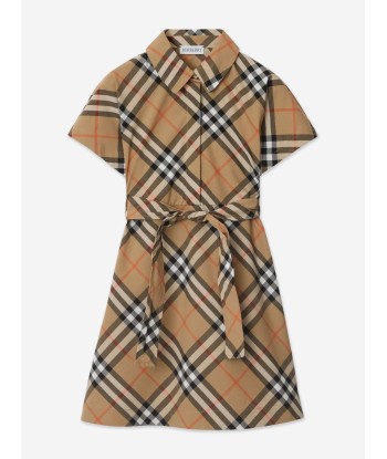 Burberry Girls Giulietta Check Dress in Beige le concept de la Pate a emporter 