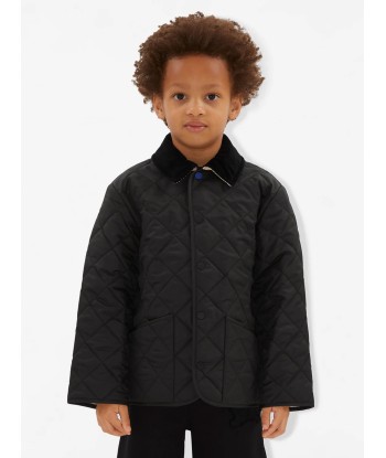 Burberry Boys Indy Quilted Jacket in Black du meilleur 