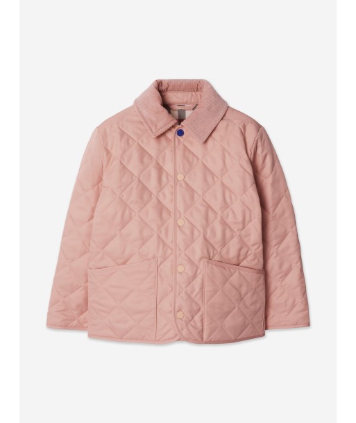 Burberry Girls Indy Quilted Jacket in Pink Venez acheter