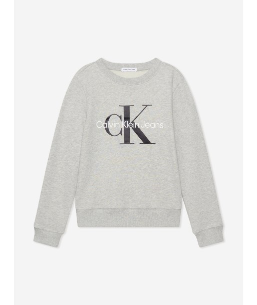 Calvin Klein Kids Monogram Logo Sweasthirt in Grey ouvre sa boutique