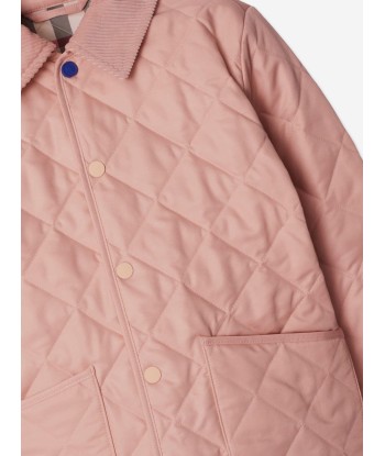 Burberry Girls Indy Quilted Jacket in Pink Venez acheter