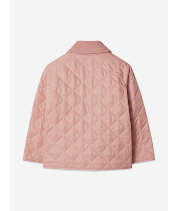 Burberry Girls Indy Quilted Jacket in Pink Venez acheter