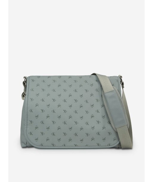 Calvin Klein Baby CK AOP Messenger Changing Bag in Green (30cm) pas cher 